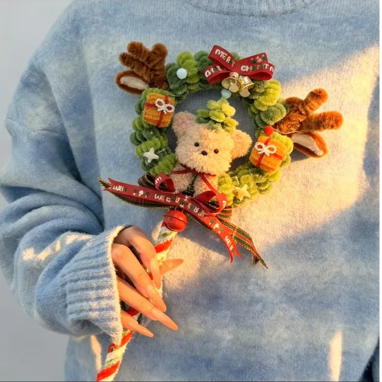 【公主】麋鹿小兔小熊圣诞树魔法棒礼物扭扭棒手工diy材料汽车饰品