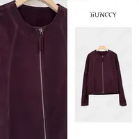 JIUNCCY【山岩】土耳其进口山羊皮鹿纹正绒蝙蝠袖皮衣外套 52YPY020