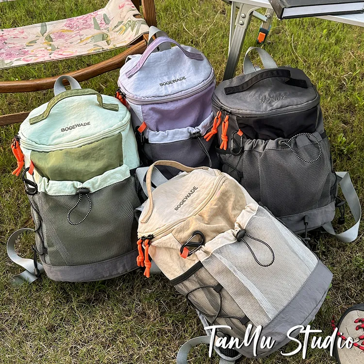 探屿潮牌经典轻便户外徒步登山双肩背包旅行出游揹包休闲百搭书包
