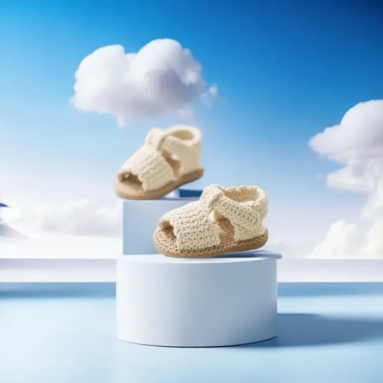 宝宝学步鞋软底防滑轻便春秋夏季毛线纯手工钩织成品手工婴儿鞋