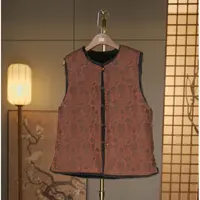 【云想佐老板-砚领蕴墨】中式冬季双面穿马甲5005