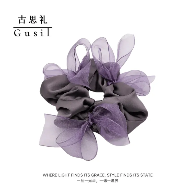 许妍同款发圈缎面蝴蝶结发圈GS8842