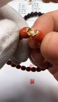 【闪购商品】南红玛瑙手串18K金镶嵌南红玛瑙 手串