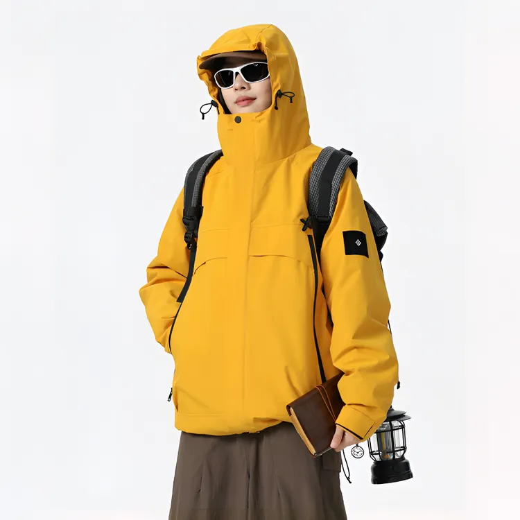 男女同款三合一可拆卸防水防风冲锋衣户外登山服加绒情侣透气连帽