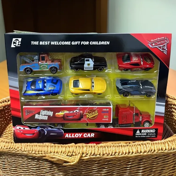 滑行赛车总动员合金小汽车模型闪电麦昆玩具车礼物彩盒装