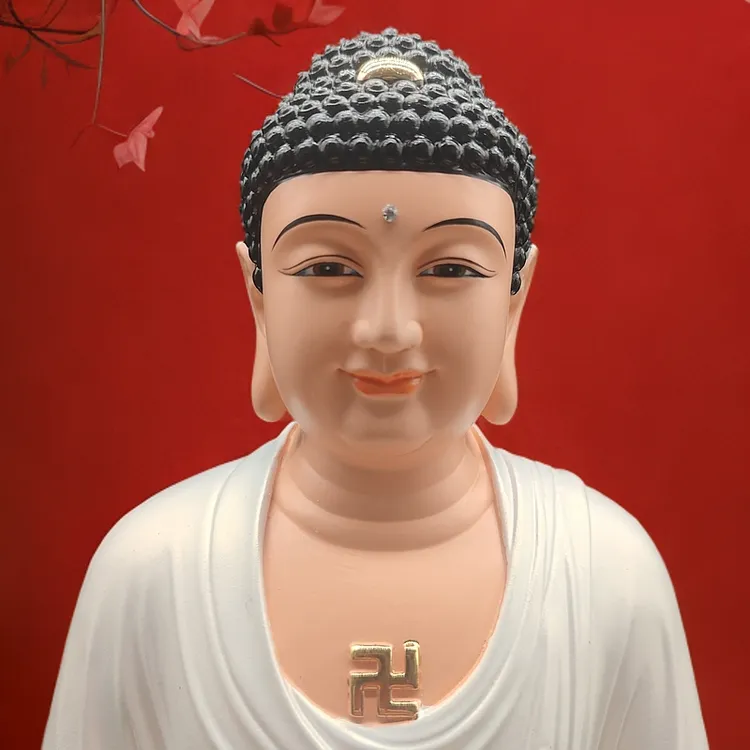 白衣娑婆四圣像释迦牟尼像观音像地藏弥勒像家用摆件客厅摆件包邮