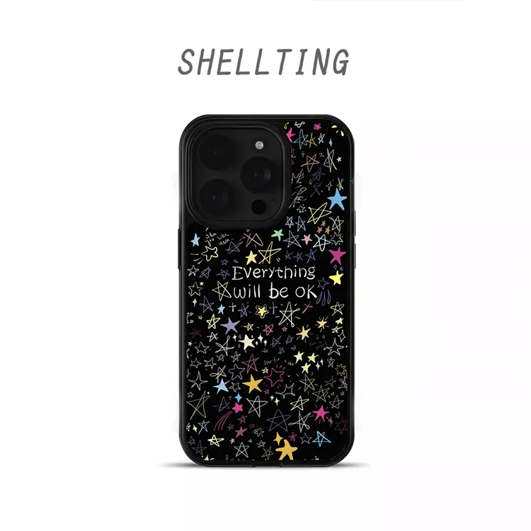 抖会好的星星适用苹果16promax软边硬背17/15/14/13/12/11手机壳