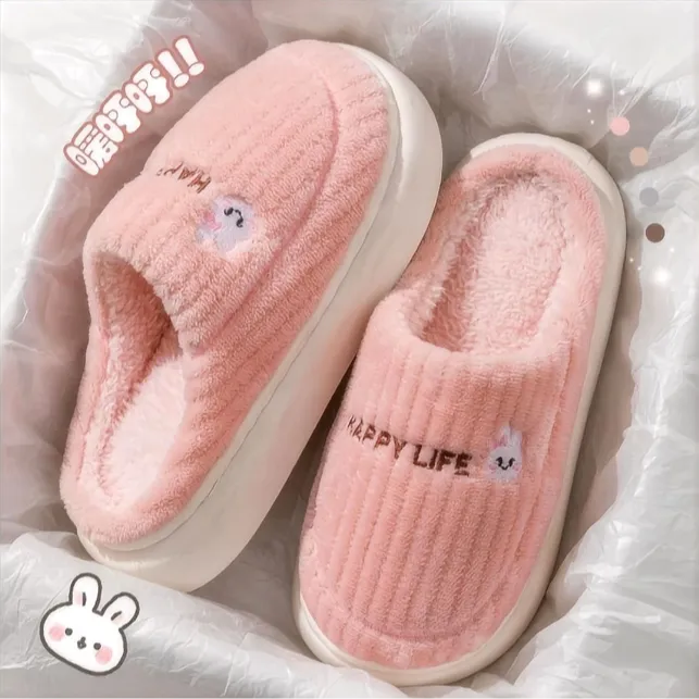 【工厂福利】冬天男女棉拖鞋加绒加厚棉拖鞋防滑保暖居家情侣拖鞋