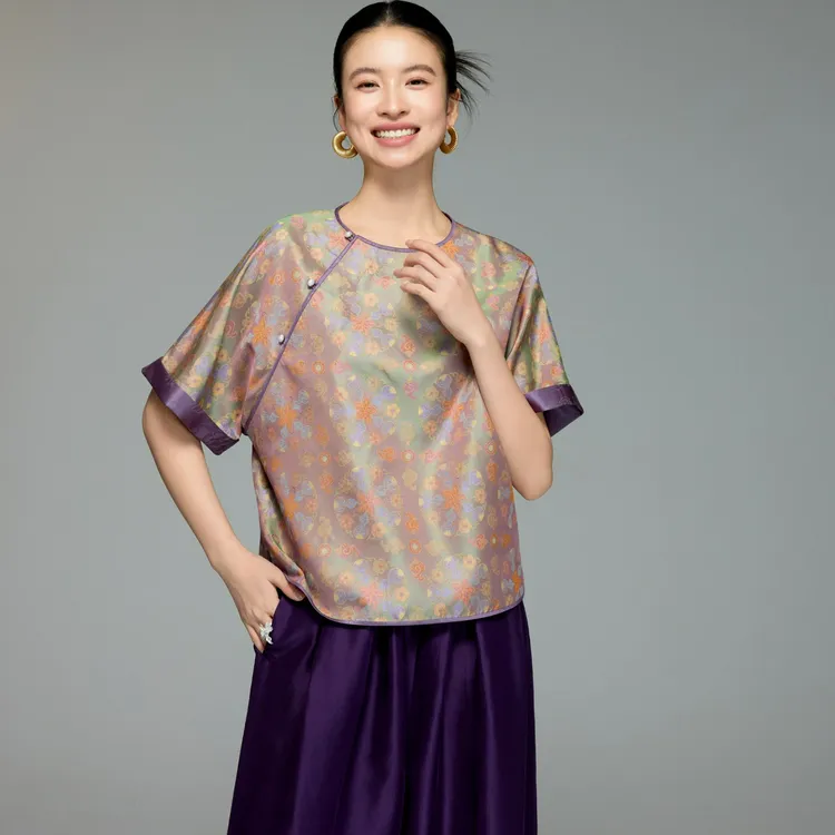 初见十三娘 •张和才『海螺姑娘』蜀锦手工高定上衣中式国风减龄日常