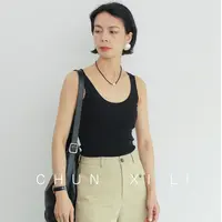 【两面穿背心】CHUNXILI/春熙里 时尚简约U领针织背心D00M51015