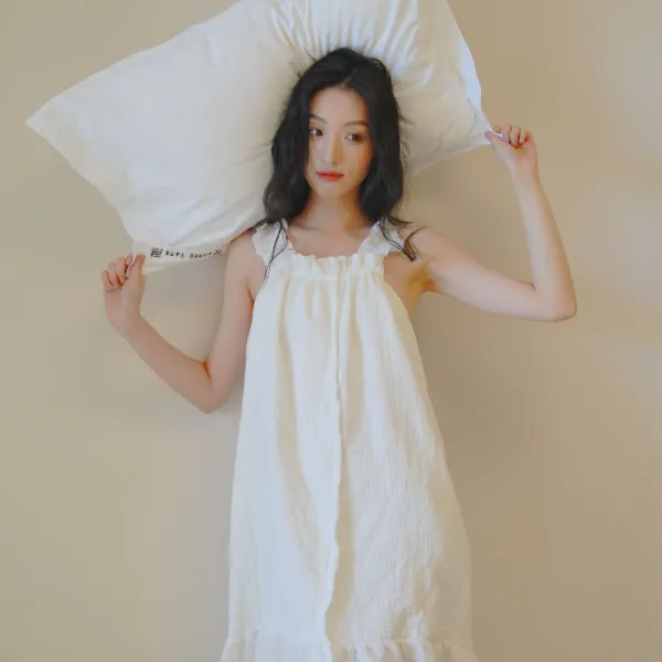 四层棉纱不漏背浴巾裙纯棉花边纽扣浴巾舒适甜美吸水亲肤睡裙浴裙