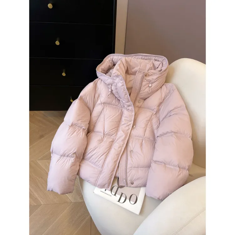 高级设计感显瘦修身时尚连帽龟背棉服女款冬季2025新款保暖外套