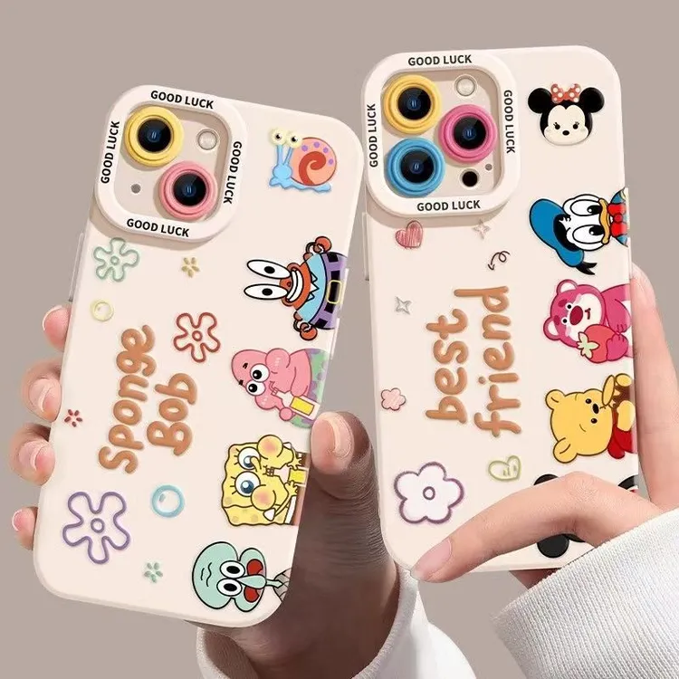 海绵宝宝适用苹果iphone小米15/14/13pro防摔vivo华为oppo手机壳