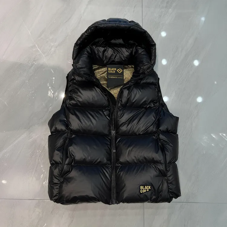 黑金标羽绒马甲女短款加厚男女同款2025秋冬新款鹅绒外穿背心马夹
