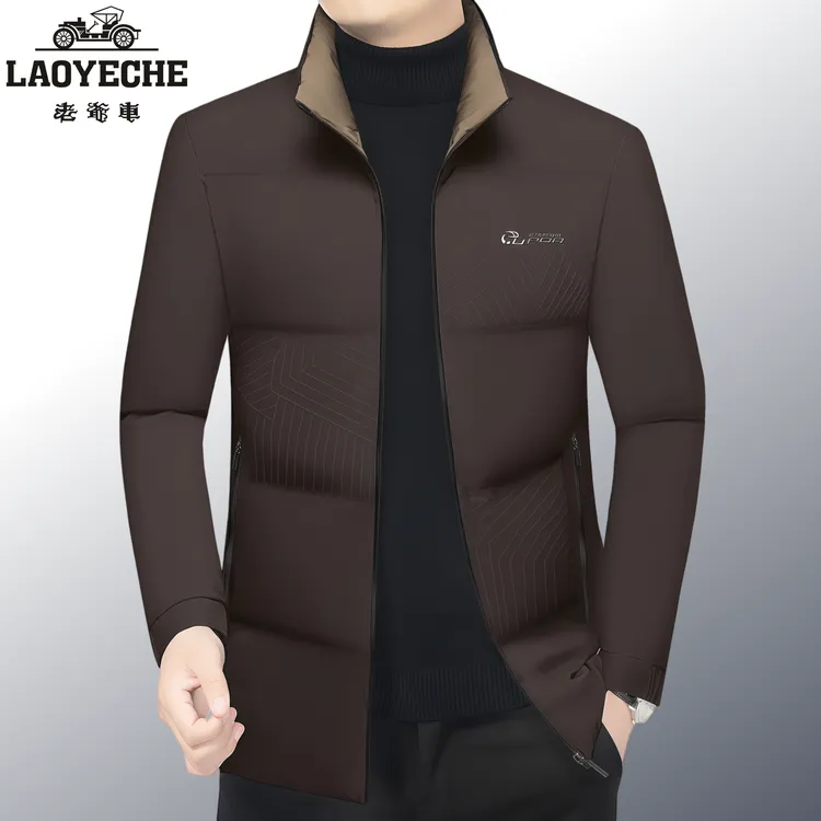 老爷车男装棉衣外套中年休闲冬季短款保暖立领男士棉服爸爸装新款