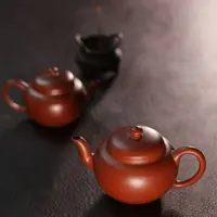 观一茶堂 | 九瀚·手工制 古式莲子 大红袍黑骨烧 紫砂壶中式