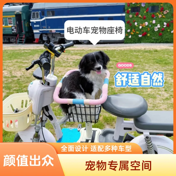 电动车宠物座椅可快拆升降踏狗狗座椅遛狗电动车狗狗专用坐车神器