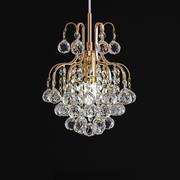 轻奢水晶吊灯现代简约创意个性卧室床头灯高级感玄关走廊吊灯葡萄