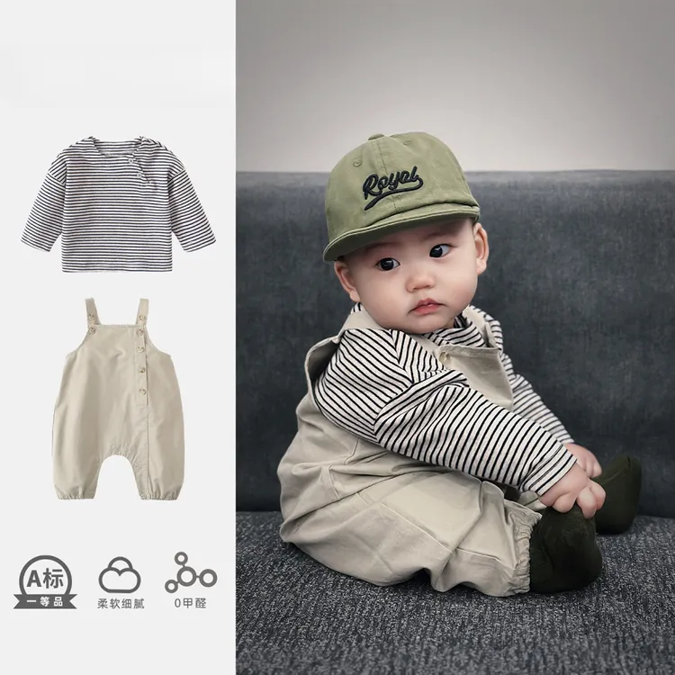 婴儿衣服春秋季套装宝宝背带连体衣秋装超萌韩春秋款满月宝宝衣服