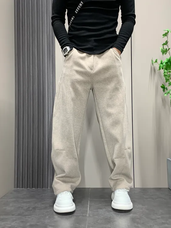 【隔壁先森】加厚美式高街纯色百搭休闲裤青年宽松直筒潮阔腿运动裤