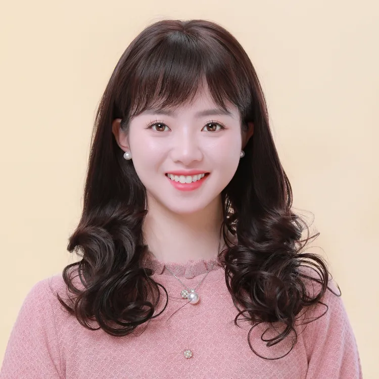 假发中年女士真发全真人发丝自然长卷发全头套长发时尚减龄可扎