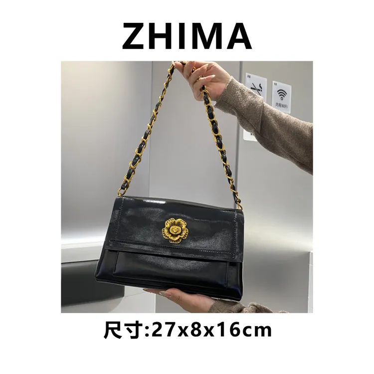 【芝麻集】SKL-5882-1-黑色休闲时尚百搭腋下女包