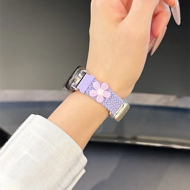 适用华为手表fit4表带小雏菊磁吸编织fit3手环10/9/gt5/gt4表带女