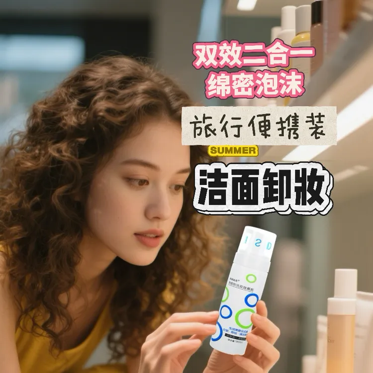 科丽丝丹旅行便携装【卸妆洁面双效合一】绵密泡沫，外出只需带一瓶