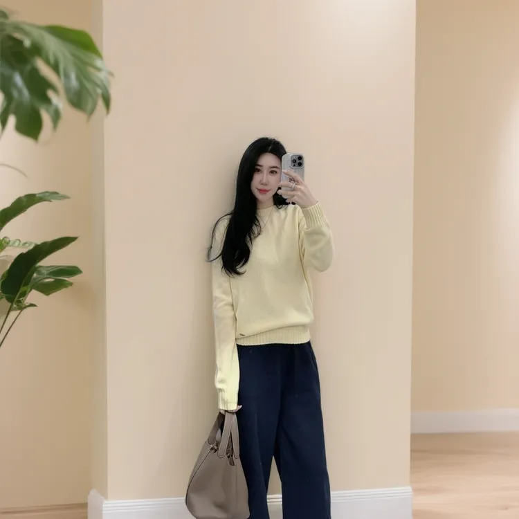 常规款圆领针织厚款落肩袖羊毛衫时尚百搭高领韩版