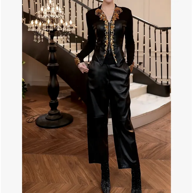 【FUNANI】 气质时尚高级感2025个性修身轻奢设计师裤 X2531082B