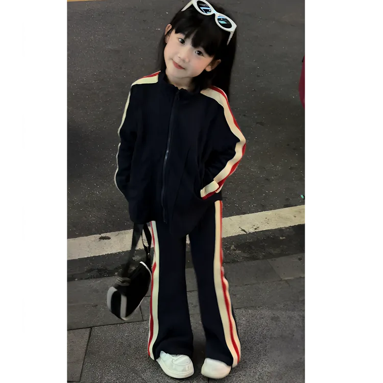 【秋季新款】童装女宝套装秋季新款儿童运通外套休闲裤子女童秋装