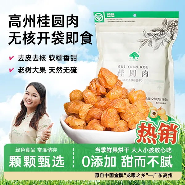 高州传统果干小吃龙眼肉 无核纯甜 0添加