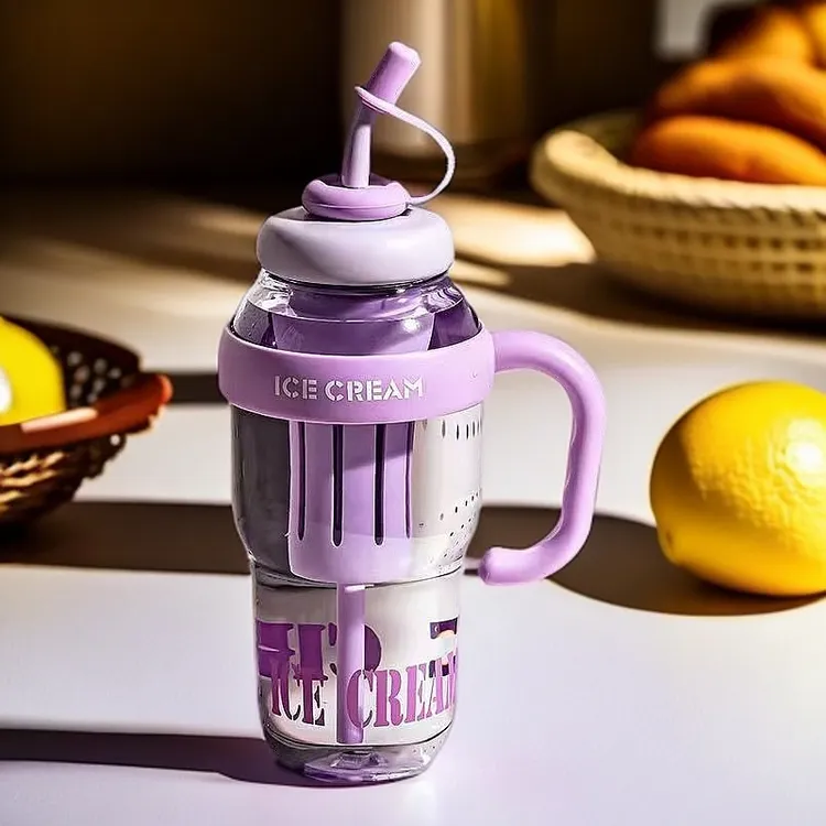 夏季高颜值冰霸杯子女生水杯2025吸管新款大容量塑料杯子喝水杯