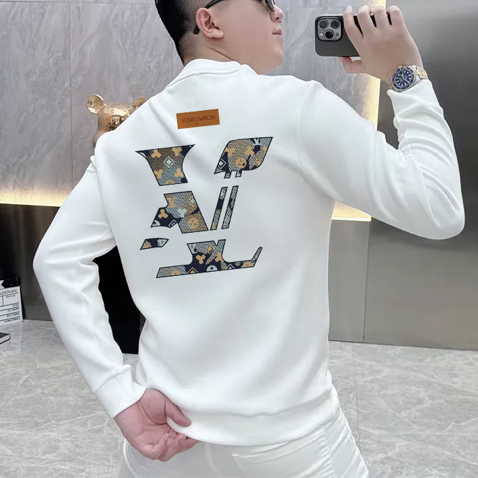 2025男士圆领卫衣修身百搭春秋款长袖休闲时尚网红潮流秋冬