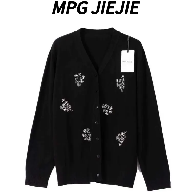 MPG JIEJIE【晚香玉】25早秋绵羊毛小花设计开衫