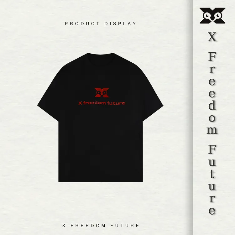 X Freedom Future‘’鹰眼‘’2026夏季爆款高级感宽松短袖T恤男 8107