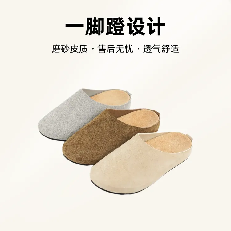 穆勒拖鞋男复古大头包头拖2025新款慵懒随意勃肯鞋一脚蹬懒人半拖