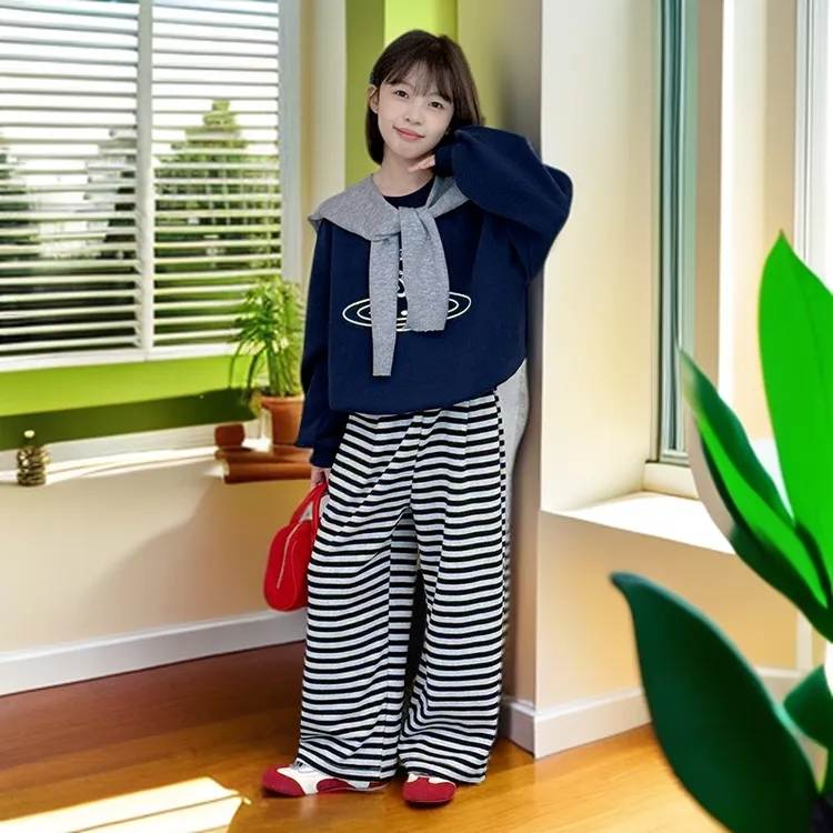 D女童卫衣套装秋装2025新款洋气儿童秋季运动休闲裤中大童两件套