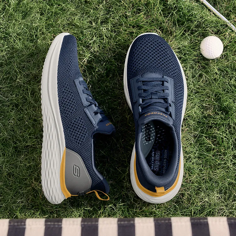 Skechers斯凯奇百搭闪穿运动鞋男2025新款舒适轻便透气网面休闲鞋