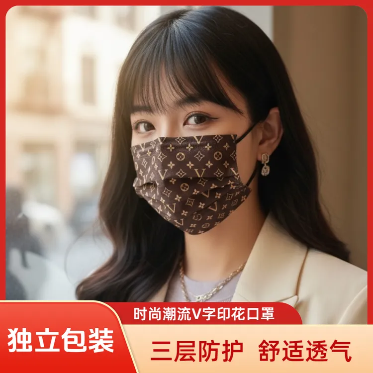 2025网红爆款一次性口罩独立包装女高颜值秋冬季新款女士漂亮口罩