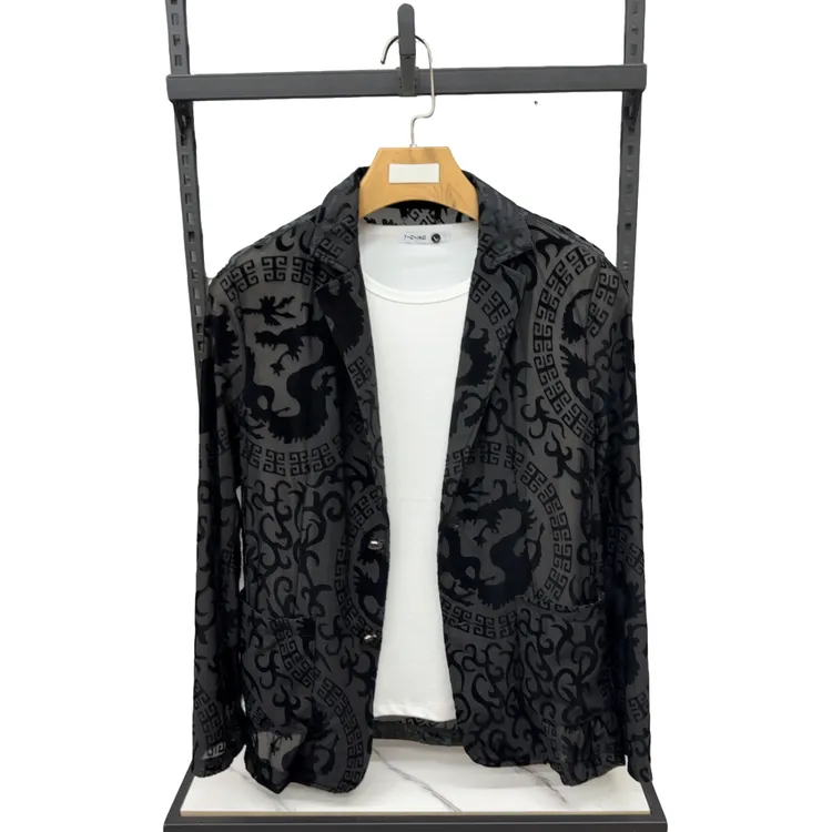 新款8999标准夏季薄款长袖落肩袖西服上装男装韩版上衣休闲