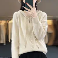 【梅姐专属】早秋时尚连帽开衫羊毛衫YM-QHDMR-830