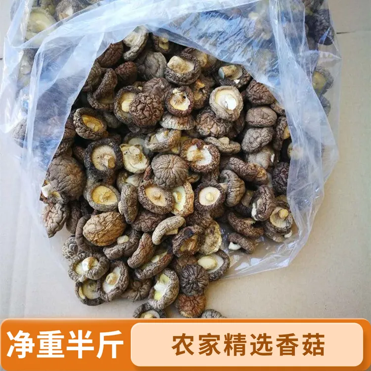 菌西施【半斤重】农家新鲜剪脚肉厚无根干香圆润香菇  250g干货煲汤