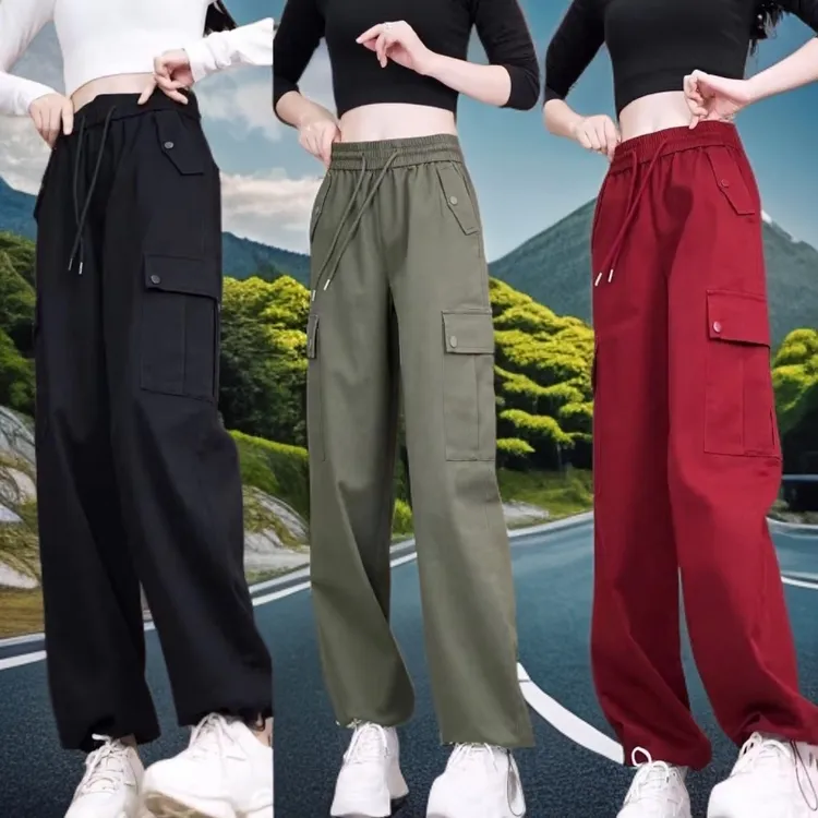 【清仓捡漏】工装裤女2025春秋季新款直筒束脚两穿百搭休闲运动裤女