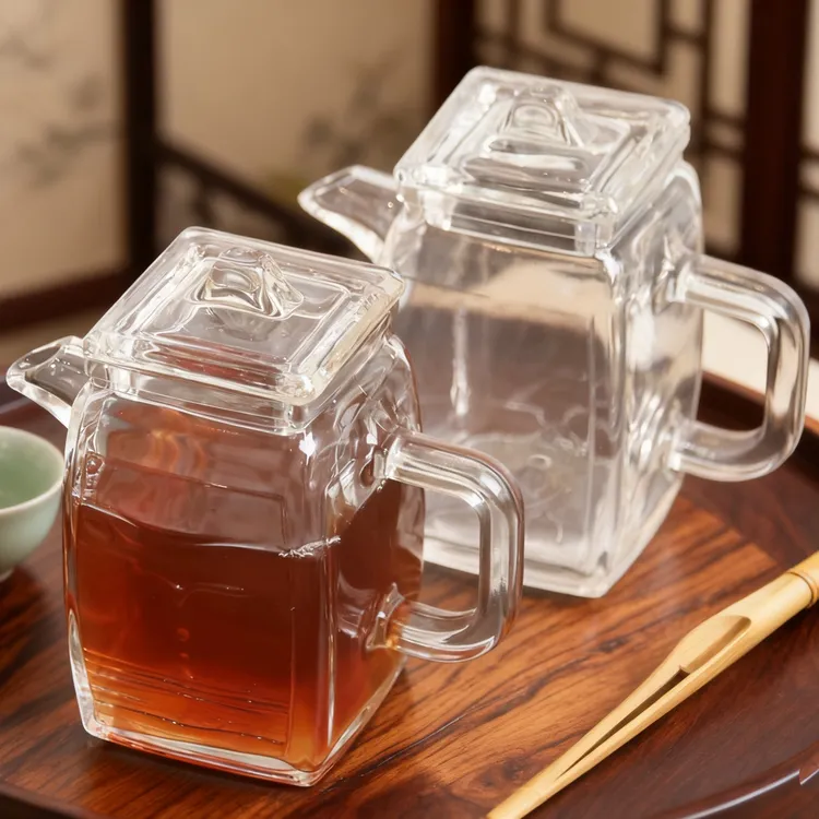 明尚德中性硼硅玻璃玻璃壶茶壶家用带盖耐冷耐热