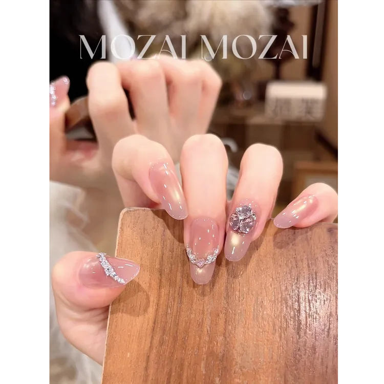 茉哉I【堇色星河】纯手工定制美甲拆卸穿戴甲A5400