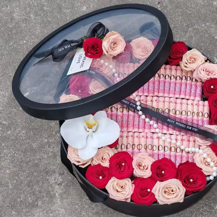 纪念日情人节创意圆形礼盒生日礼物diy创意女友老婆实用心男朋友