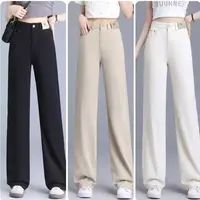 【艾萱萱】6071款窄版高腰阔腿女裤 约104