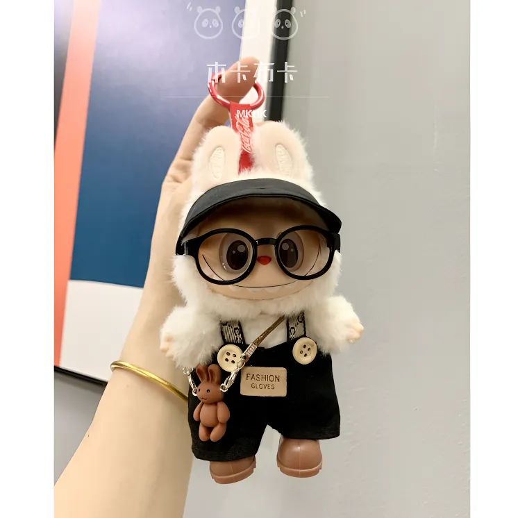 【不含娃】拉布布Labubu娃衣服着替一二三代可穿鸭舌帽背带裤娃衣