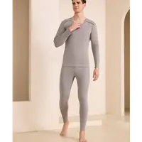 9318-男士（氧绒）舒暖系列（鸽子灰）保暖套装